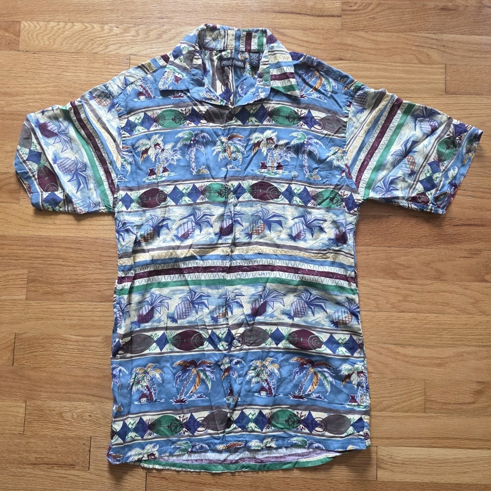 Casual Classics Resort Shirt Mens Small Tropical Multicolor Lightweight Beach